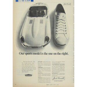 1969 Jaguar XKE Jack Purcell BF Goodrich Sneakers Print Ad Men Fashion